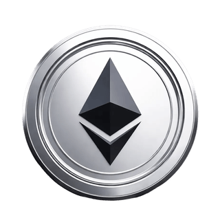 Floating visual element with the Ethereum (ETH) coin